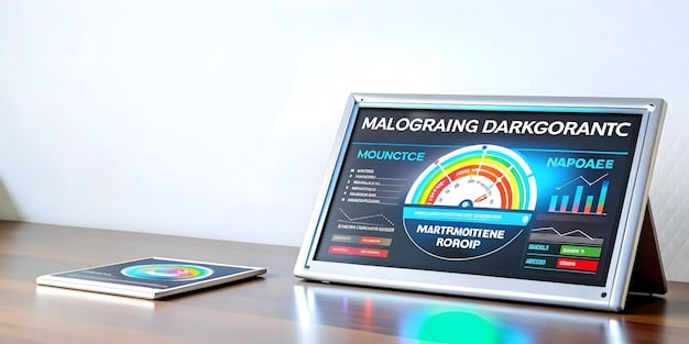 A dashboard displaying key performance indicators (KPIs) for a digital marketing campaign, including website traffic, social media engagement, and volunteer sign-ups. The image emphasizes the importance of tracking and analyzing data to optimize marketing efforts.