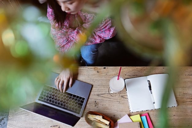 A person is writing a blog post on a laptop, focusing on a volunteer's experience, with the aim of inspiring others to join the cause, showing creativity and passion in digital storytelling.