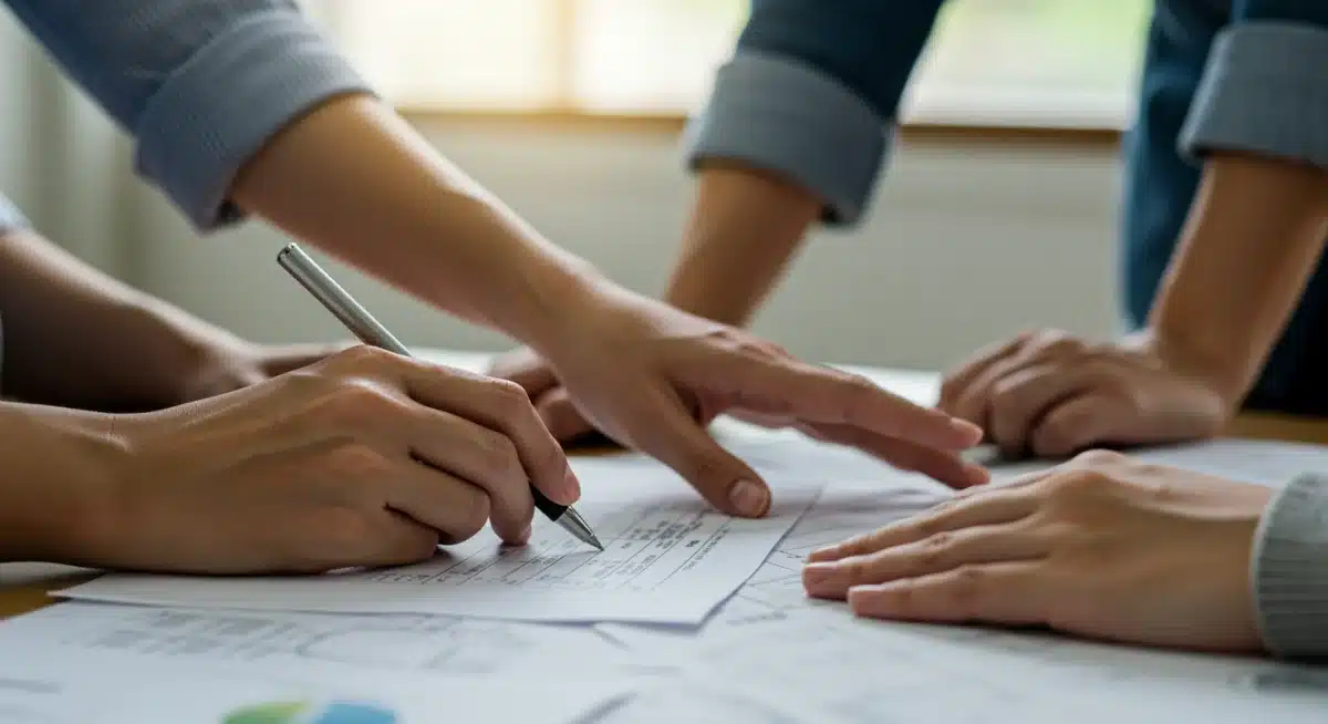 Mãos de profissionais colaborando em uma tarefa complexa, representando a aplicação de habilidades especializadas no voluntariado.
