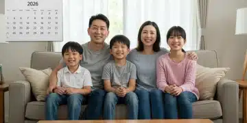 Família feliz com o novo teto do Auxílio Brasil em 2026