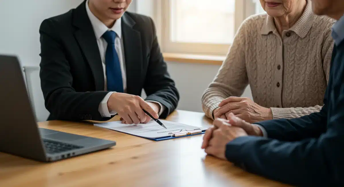 Especialista orientando beneficiário sobre o processo de solicitação do BPC e seus direitos.