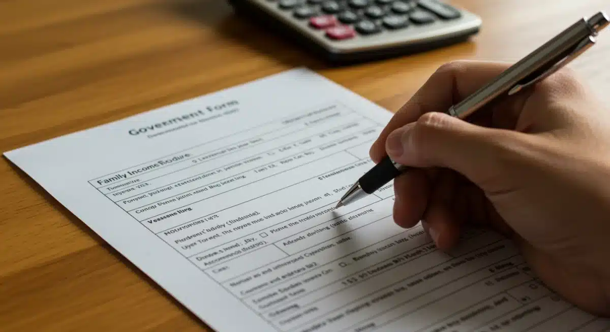 Pessoa preenchendo formulário de cadastro único para o Bolsa Família