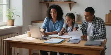 Família brasileira organizada revisando documentos para o CadÚnico 2026