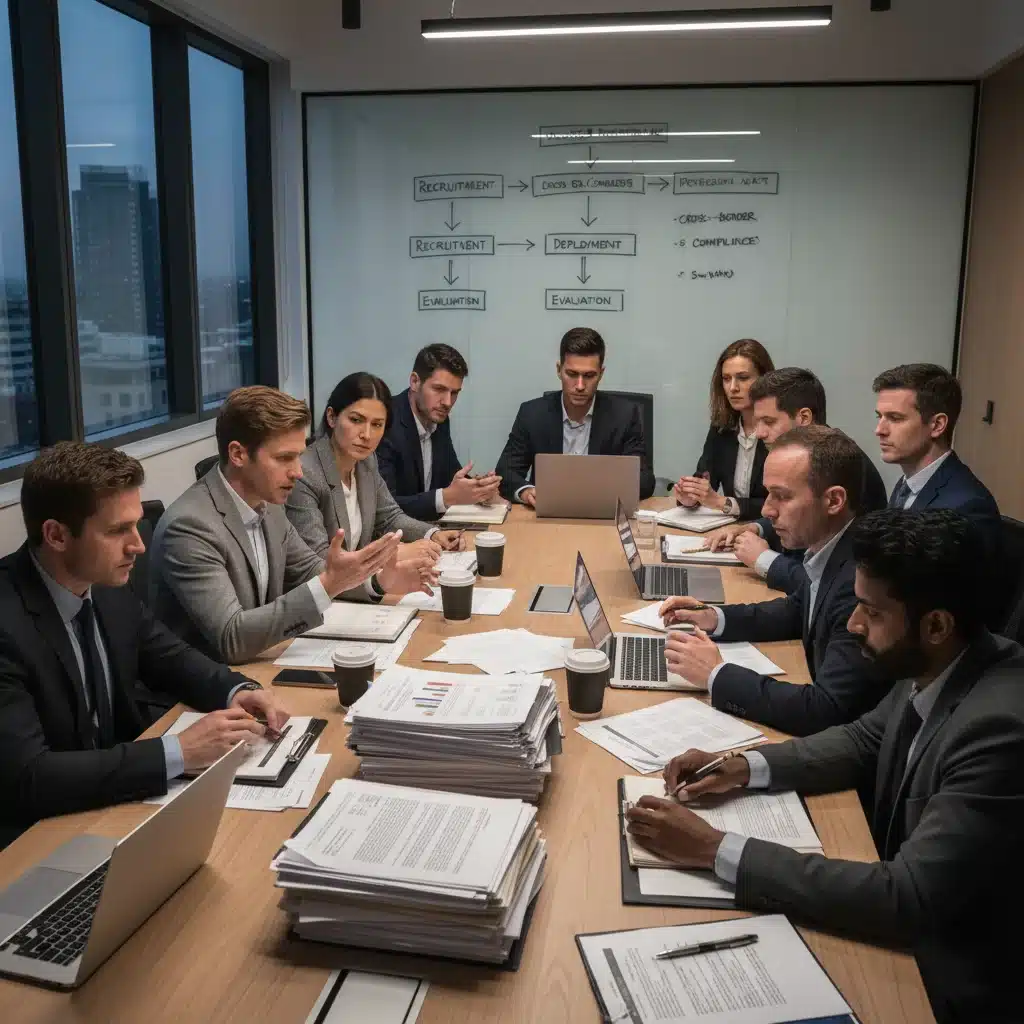 Líderes de ONGs e assessores jurídicos discutindo as implicações da nova legislação de voluntariado.
