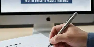 Pessoa preenchendo formulário de isenção de taxa para concurso público